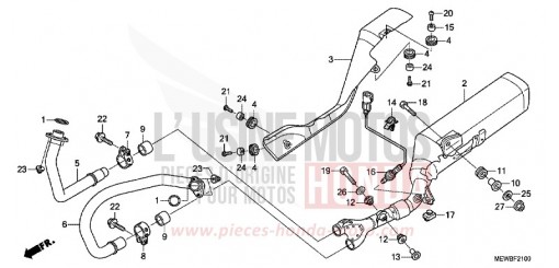 SILENZIATORE DI SCARICO NT700VAB di 2011